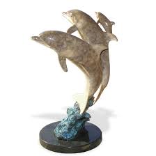 The mystery of the sea and fine brass sculptures have long been the hallmark of spi. Dolphin Synchronicity Bronze Sculpture Wyland