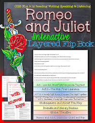 Romeo And Juliet Interactive Layered Flip Book Teaching Shakespeare Romeo And Juliet Flip Book