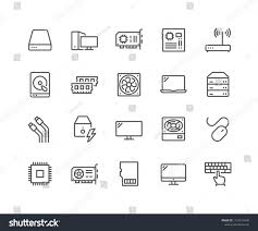 Simple Set Of Computer Components Related Vector Line Icons Contains Such Icons As Cpu Ram Business Icons Vector Icon Design Inspiration Unique Logo Design