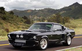 Landscapes Black Cars Scenic Vehicles Ford Mustang Shelby Gt500 1920x1200 Wallpaper Ford Mustang Shelby Gt Mustang Fastback Ford Mustang Shelby Gt500
