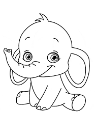 It is grayish to brown in color. Coloring Pages Animated Baby Elephant Coloring Page