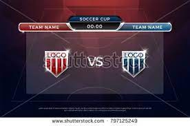 Football Scoreboard Team A Vs Team B Broadcast Graphic Soccer Template Football Score Graphic For Soccer Game Football Scoreboard Scoreboard Sports Templates