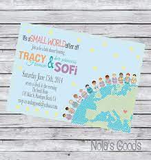 It S A Small World Baby Shower Invitation Adoption Etsy Baby Shower Invitations Small World Baby Shower