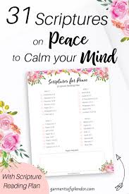 31 scriptures on peace to calm your