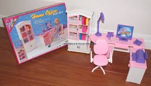 New Fancy Life Doll House Furniture Home Office Playset 24018 Barbie House Furniture Office Stationary Home Office Shelves