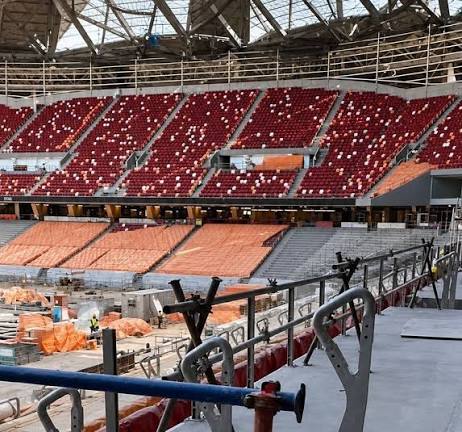 🏗️ | مقاعد ملعب ارامكو تقترت من الانتهاء والجاهزية 💚 موعودين بملعب سيكون  من اجمل الملاعب عالمياً ..
