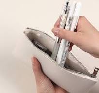 Dash And Dot Be simple synthetic leather zipper pen pouch