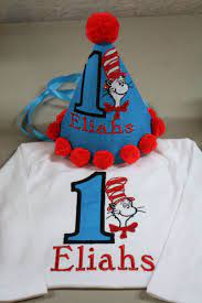 Dr Suess Cat In The Hat Birthday Onesie Party Etsy Onesie Party Cat In The Hat Party Party Hats