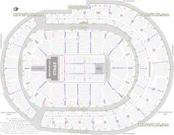 Bridgestone Arena Detailed Seat Row Numbers End Stage