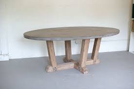 Concrete Oval Dining Table With Wooden Base Oval Table Dining Fall Kitchen Table Decor Oval Kitchen Table