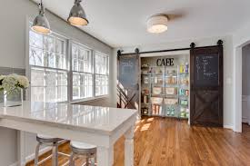 pantry with sliding barn door houzz