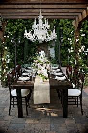Glamorous And Elegant Backyard Wedding Elegant Backyard Wedding Outdoor Dining Table Settings