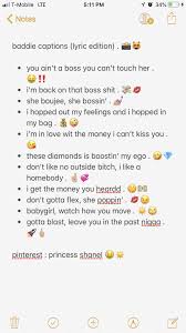 Tik Tok Bio Ideas For Girls Baddie Captions Lyric Edition Instagram Quotes Instagram Quotes Captions Instagram Caption Lyrics