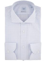 Schönes hilfiger hemd für den job blau mit weißgestreift kragenspitzen. Carrel Weisses Und Hellblaues Hemd Aus Baumwoll Musselin
