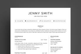 resume template word modern clean cv