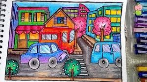 Pada gambar sebelah kiri, teknik. Gambar Mewarnai Pemandangan Monas Coloring And Drawing
