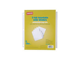 For laser and inkjet printers, 9 x 11, 8 tabs. Staples Extra Wide Tab Dividers Clear 5 Tab Newegg Com
