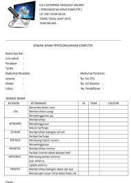 Pencetak laser warna rm435.00 5. Borang Penyelenggaraan Dan Senarai Semak Komputer Pdf Txt