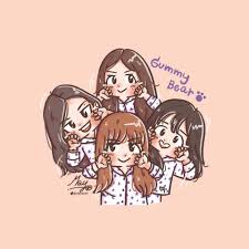 Black And Pink Cartoon Lisoo Series 5cm In 2020 Cute Wallpapers Blackpink Black Pink Kpop