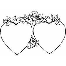 Keep your kids busy doing something fun and creative by printing out free coloring pages. Hearts With Rose Coloring Page