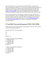 Contoh soal tkd non pns. Soal Cpns Research Papers Academia Edu