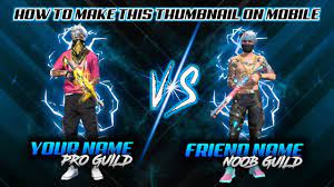 Choose a design from youtube art pack and customize in crello editor. Vs Thumbnail Tutorial How To Create 1 Vs 1 Free Fire Thumbnail On Mobile Youtube