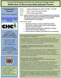 One year of unlimited courses is $65 or two years for $110. Center For Humanistic Change Event Calendar Event Calendar Addiction Recovery Educational Forum