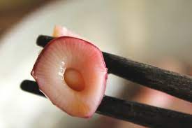 The crunchiness and sourness of the vinegared octopus is perfect with  wasabi and soy sauce! [entabe.com]