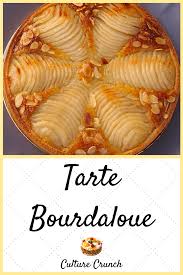 Tarte Bourdaloue La Recette Facile Et Traditionnelle Tarte Bourdaloue Tarte Tarte Aux Poires