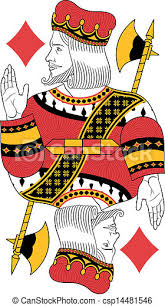 On the left side of the two you will lay cards out to the two instead of the ace and on the right side the run will end at the king. King Of Diamonds No Cards King Of Diamonds Without Card Original Design Canstock