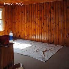 Free high resolution closeup photo of knotty pine wood wall paneling. Give Knotty Pine A Lick Of Paint Holzverkleidung Streichen Kieferwande Holzvertafelung Wand