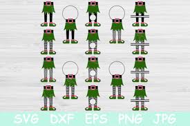 Download Christmas Elf Svg Legs Elf Monogram Svg Digitanza PSD Mockup Templates