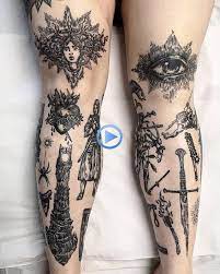 Healed Shot Of Hanas Lovely Legs And New Medusa Knee Tattoo They Re Filling Up Above Knee Tattoo Knee Tattoos Tattoos