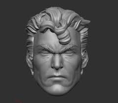 Jean-Paul Valley Batman unmasked custom head for 4" 6" 7" 12" DC Comics  figures