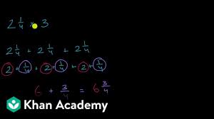 Although this pictures shows only 6 whole numbers (from 0 to 5), but arrow indicates that number line contains all whole numbers. Multiplying Mixed Numbers By Whole Numbers Video Khan Academy