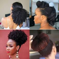 Elegant chignon with a twist one of our favorite cute natural hairstyles for formal events is the chignon. Natural Hairstyles You Can Wear To Work Photos Fabwoman