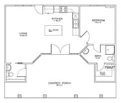 1 Bedroom Single Level House Plan Pool House Plans Craftsman Style House Plans House Floor Plans