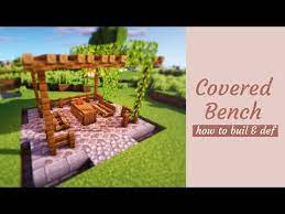 bench covered minecraft park stylish マインクラフト minecraft designs minecraft plans minecraft projects
