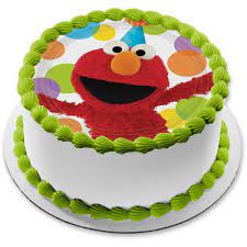 Search for decorations for cakes with us Elmo Sesame Street Smiling Party Hat Dots Edible Cake Topper Image Abpid01376 Walmart Com Walmart Com