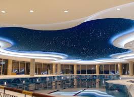 Led Cove Lighting Starry Night Feel At An Indoor Pool In India Cove Lighting Indoor Pool Pool Light