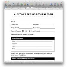 Refund Request Form Template Mactemplates Com Words To Use Refund Templates