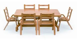 Angeles Furniture Natural Wood Collection 30 X 48 X 20 Rectangle Preschool Table And Chair S Table And Chair Sets Toddler Table And Chairs Kids Table Chair Set
