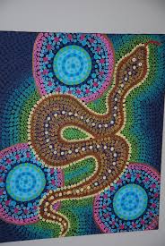 Australian Dot Painting Snake Artwork By T Wulf Aboriginal Dot Painting Aboriginal Dot Art Australian Art For Kids