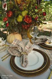 Elegant Fall Table Setting In The Woods Fall Table Settings Fall Table Elegant Table Settings