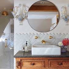 Bert May On Instagram More Love For Our Glazed Siham Tiles Hand Glazed Using Traditional Methods In Round Mirror Bathroom Interior Styling Bathroom Design
