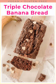 Triple Chocolate Banana Bread Vegan Gluten Free Nourish Your Glow Recipe In 2020 Chocolate Banana Bread Triple Chocolate Banana Bread Chocolate Banana