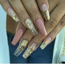 acrylic nails glitter fade and