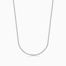 Ample length for multiple ways to wear. Men S 14k White Gold 1 5 Mm Military Bead Chain Necklace Sandy Steven Engravers