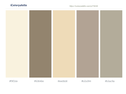 Neutral, gray, greige, cream and white. Coconut Cream Arrowtown Chamois Napa Taupe Gray Color Scheme Icolorpalette