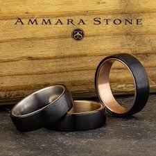 6 5mm Men S Two Tone Black Titanium And Gold Rings Mens Diamond Wedding Bands Men S Wedding Ring Mens Wedding Rings